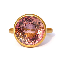 Pink Tourmaline Princess Ring