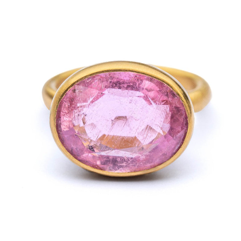 Candy Pink Tourmaline Princess Ring