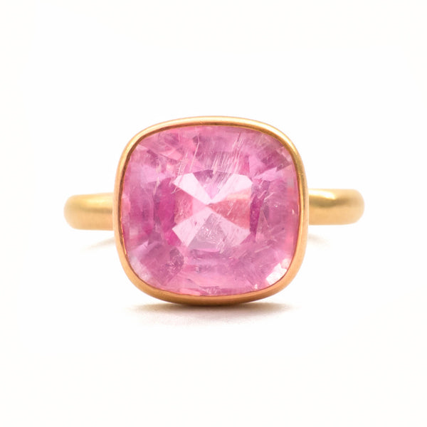 Candy Pink Tourmaline Princess Ring