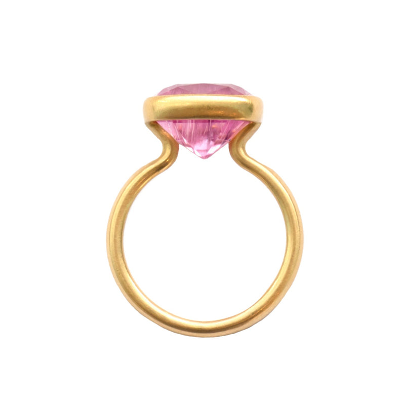 Candy Pink Tourmaline Princess Ring