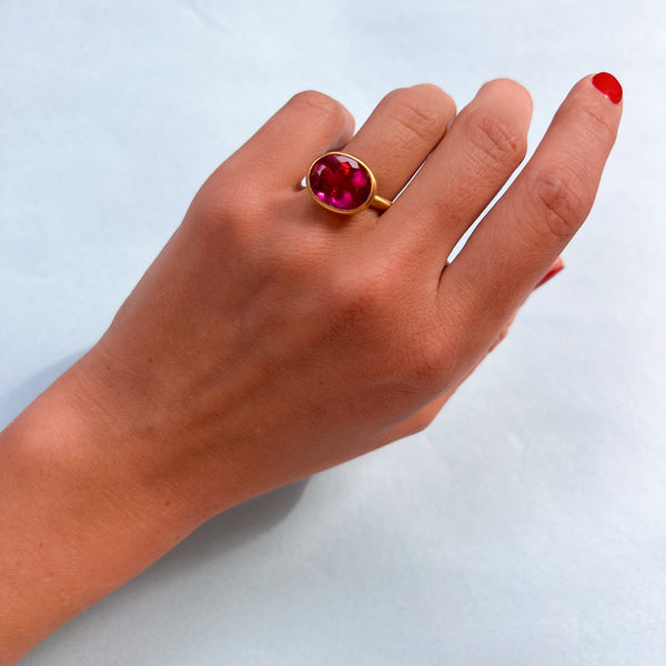 Rubellite Princess Ring