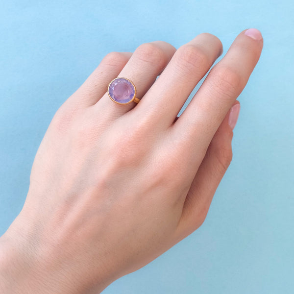 Lavender Quartz Princess Ring
