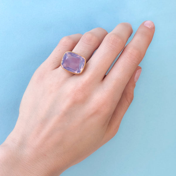 Lavender Quartz Princess Ring