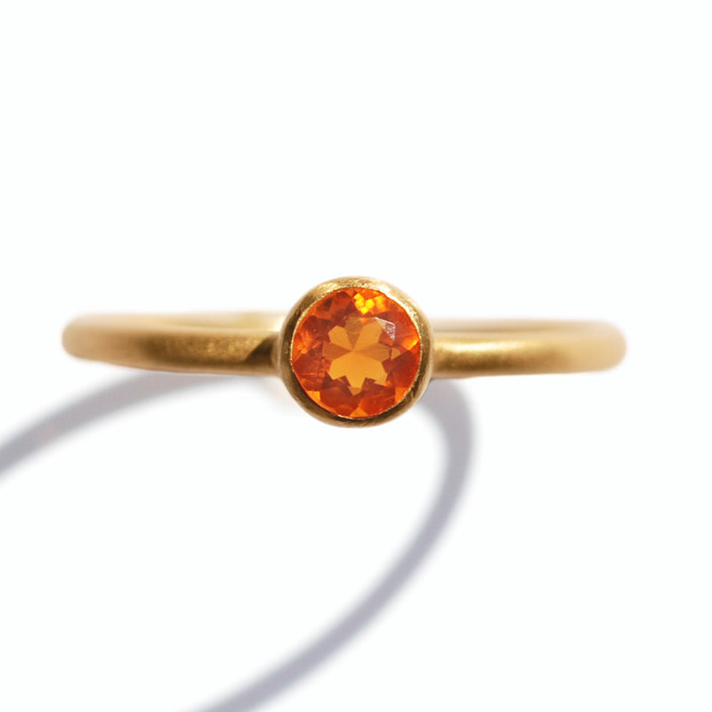 Fire Opal Miniature Princess Ring