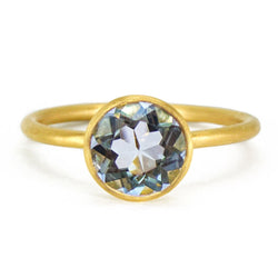 Aquamarine Miniature Princess Ring