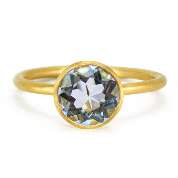 Aquamarine Miniature Princess Ring