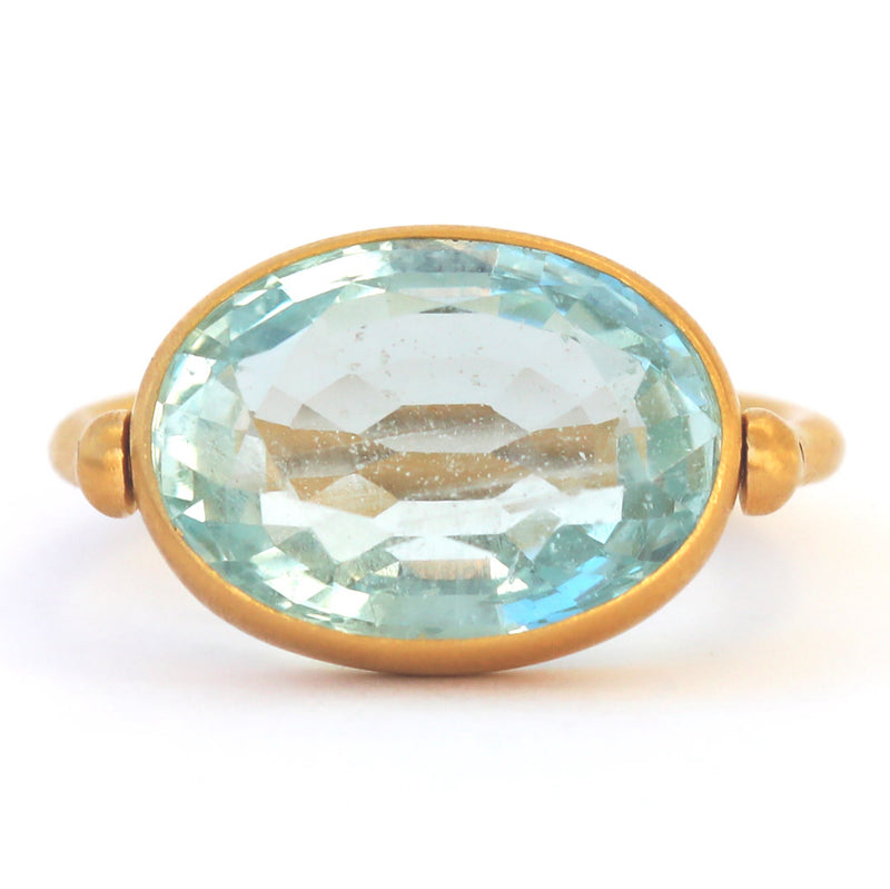 Aquamarine Swivel Ring