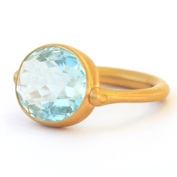 Aquamarine Swivel Ring