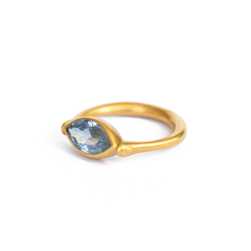 Blue Sapphire Marquise Swivel Ring