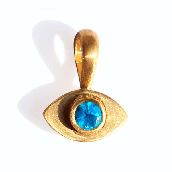 Small Apatite Evil Eye Charm