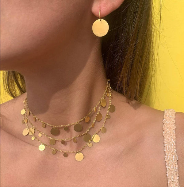 Large Lady Like Sequin Earrings