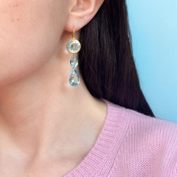 Aquamarine Elizabeth T. Earrings