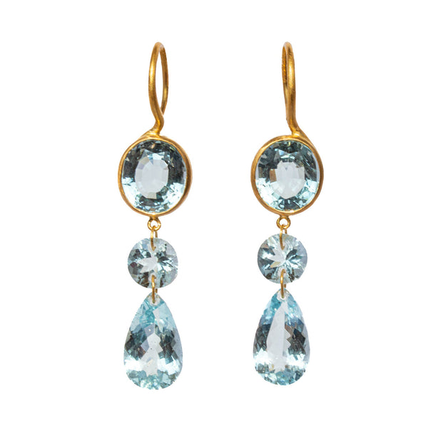 Aquamarine Elizabeth T. Earrings