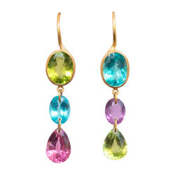 Tourmalines & Apatite Elizabeth T. Earrings