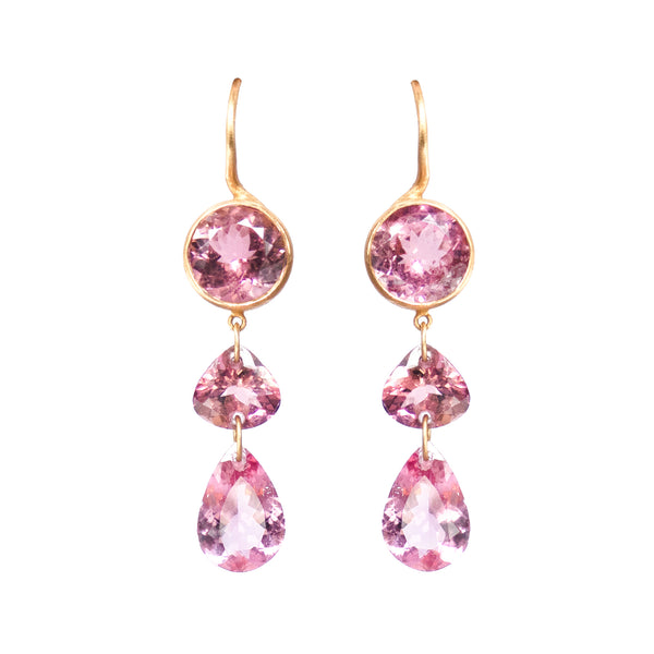 Pink Tourmaline Elizabeth T. Earrings