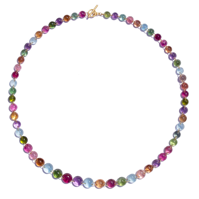 Multi-colored Cabochon Lady like Necklace