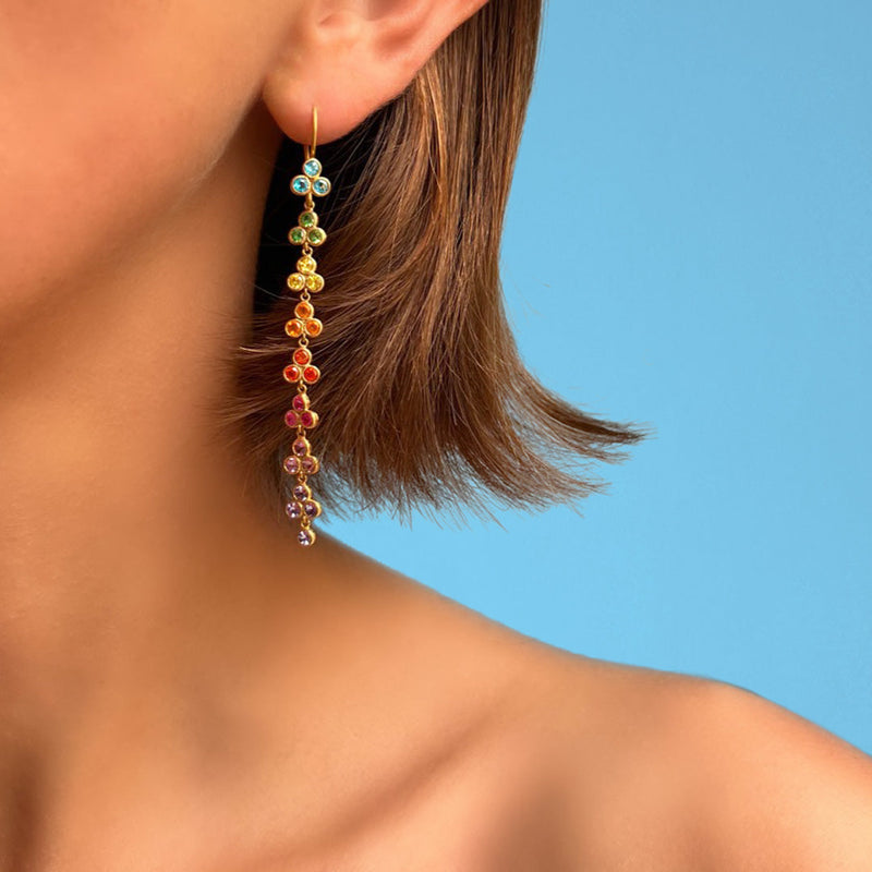 Dangling Rainbow Bollywood  Earrings