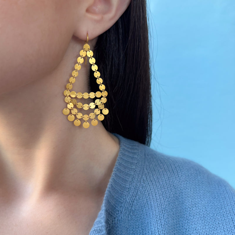 XXL  Large Dancing Sequins Earrings