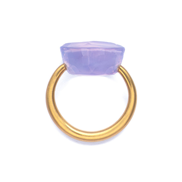 Lavender Quartz Cabochon Ring