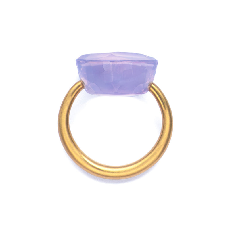 Lavender Quartz Cabochon Ring