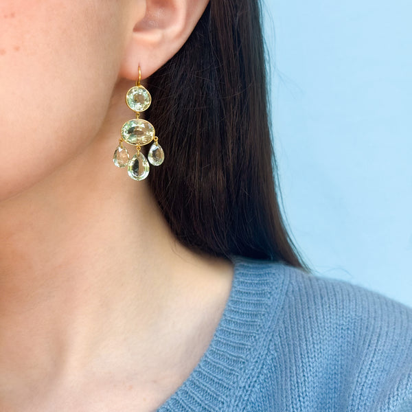 Green Quartz Gabrielle D'Estrées Earrings