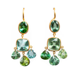 Green Tourmaline Gabrielle D'Estrées Earrings