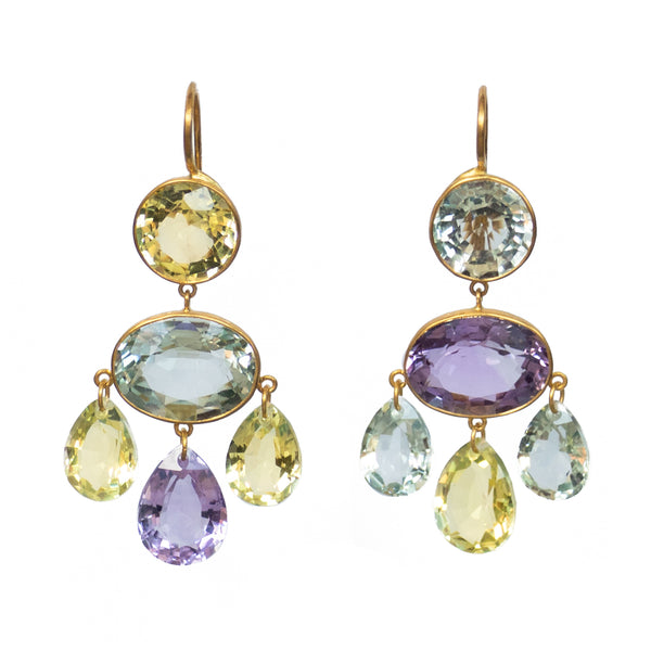 Multicolored Pastel Gabrielle D'Estrées Earrings