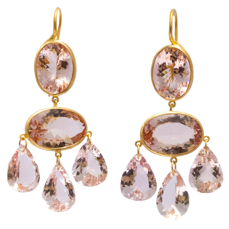 Morganite Gabrielle d'Estrées Earrings