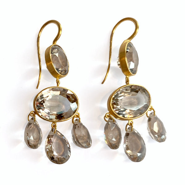 Smokey Quartz Gabrielle D'Estrées Earrings