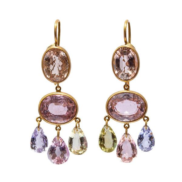 Pastel Tourmalines Gabrielle d'Estrées Earrings