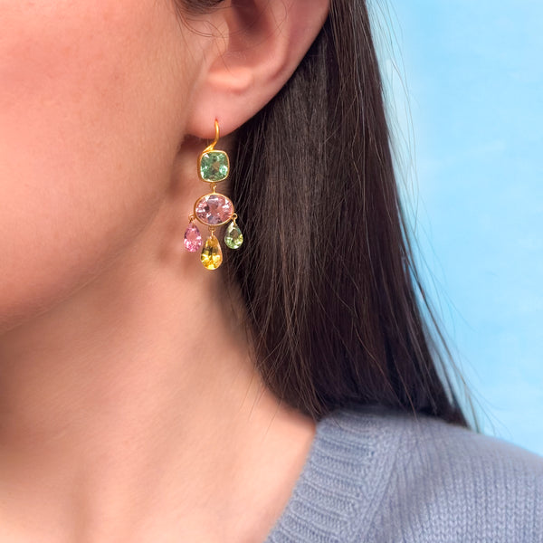 Multicolored Small Gabrielle D'Estrées Earrings