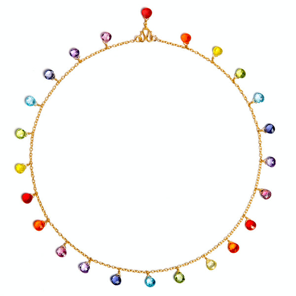 Rainbow Briolette Necklace