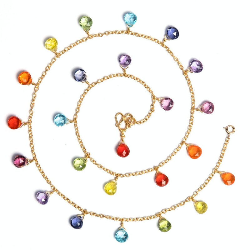 Rainbow Briolette Necklace