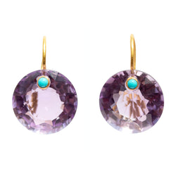 Amethyst & Turquoise Gem Earrings