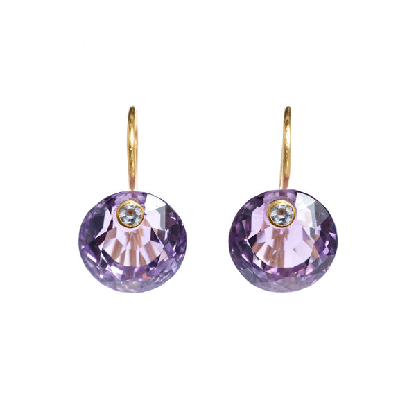 Small Amethyst & Tanzanite Gem Earrings