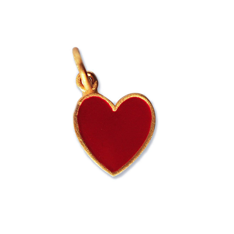 Red Enamel Heart Charm