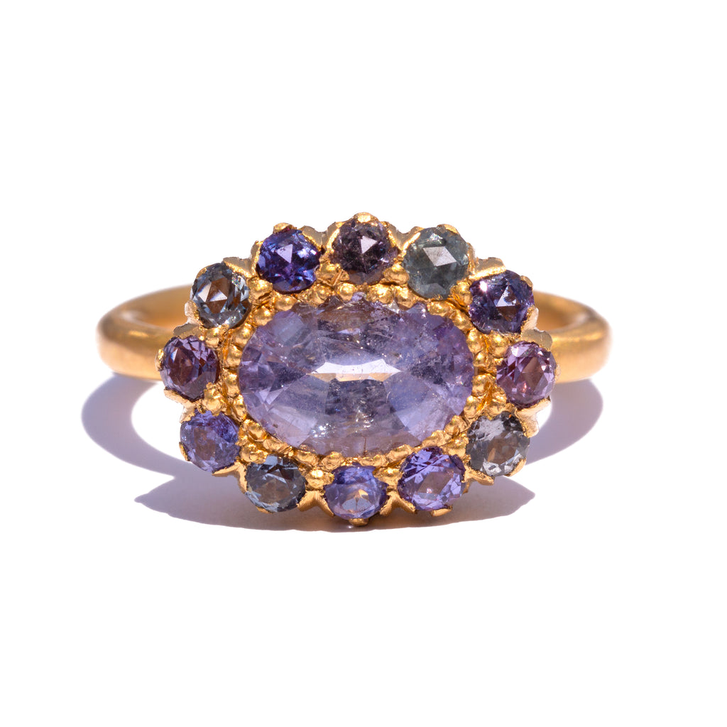 Lavender Tourmaline and Sapphire Princess D. Ring – Marie-Helene