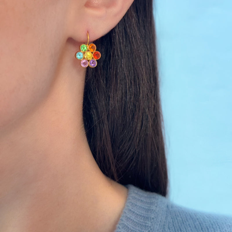 Rainbow Tiny Marguerite Earrings