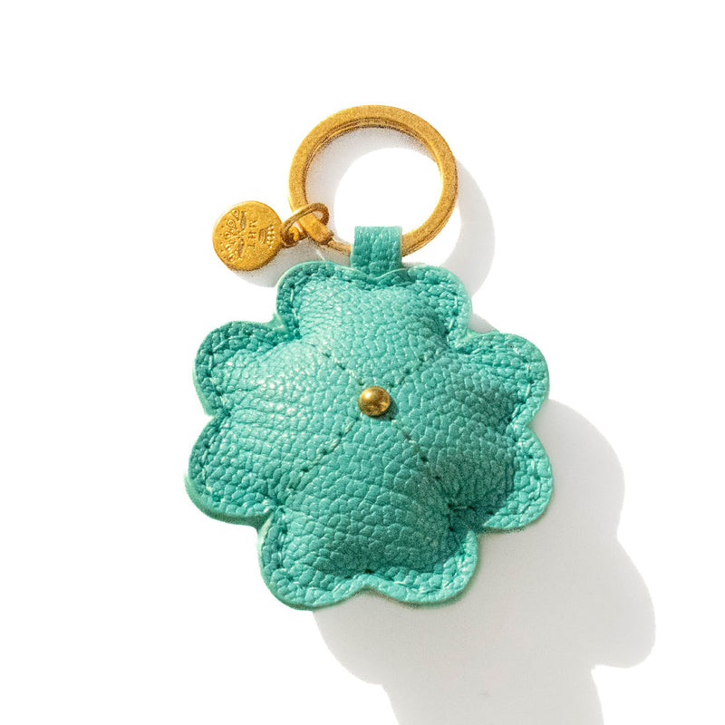 Aquamarine Clover Keychain