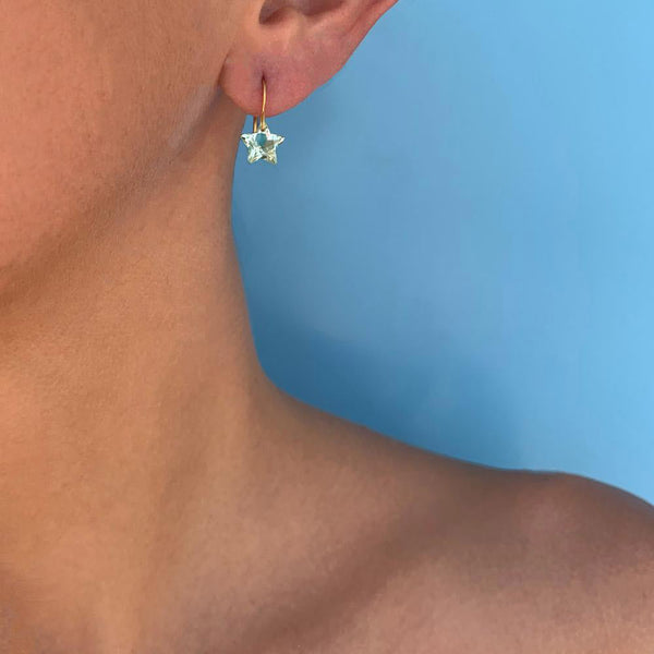 Small Green Quartz Wonder Earrings