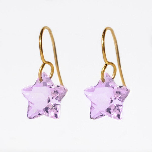 Small Dangling Amethyst Wonder Earrings