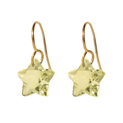 Small Dangling Lemon Quartz Wonder Earrings