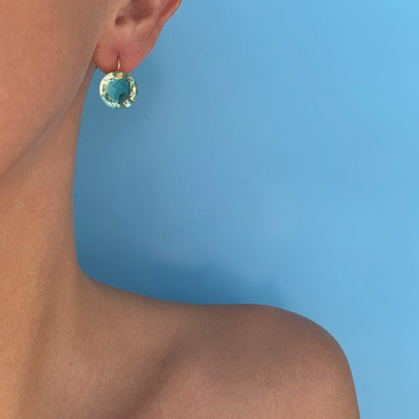 Green Quartz Brilliant Earrings