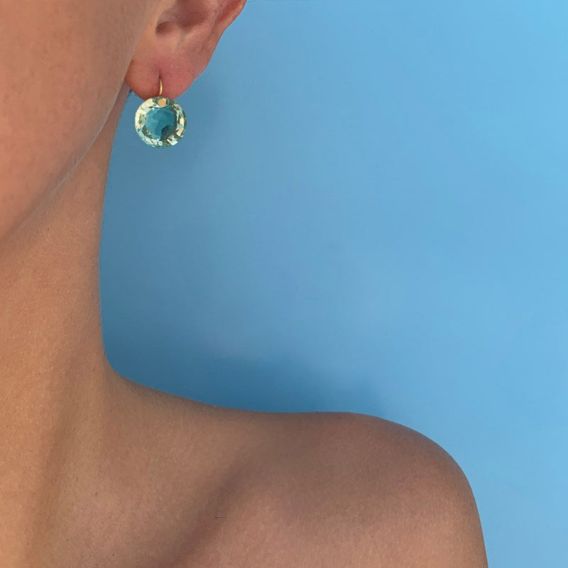 Green Quartz Brilliant Earrings