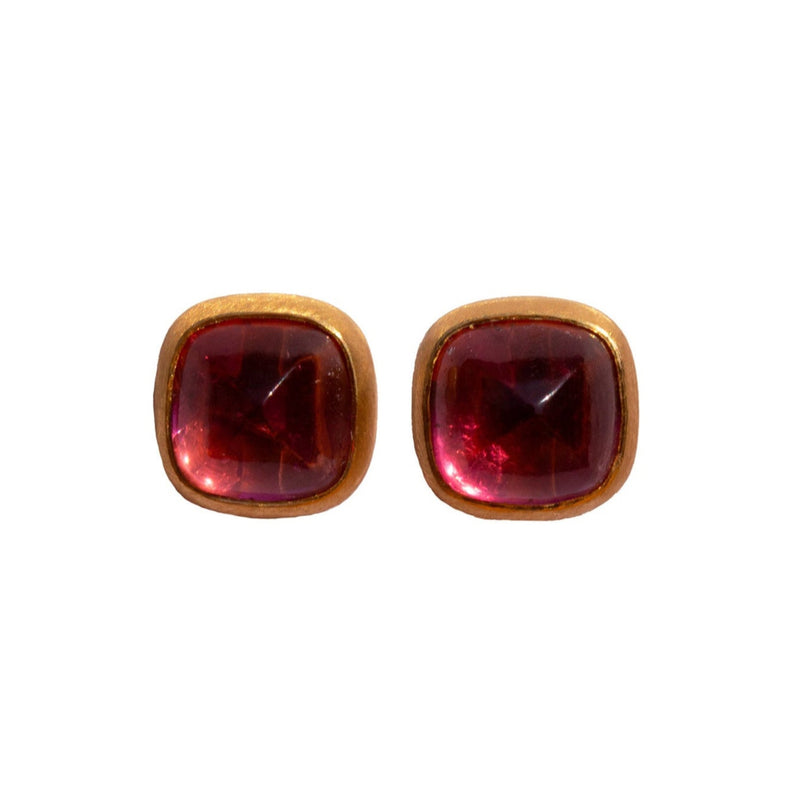 Pink Tourmaline Punky Studs