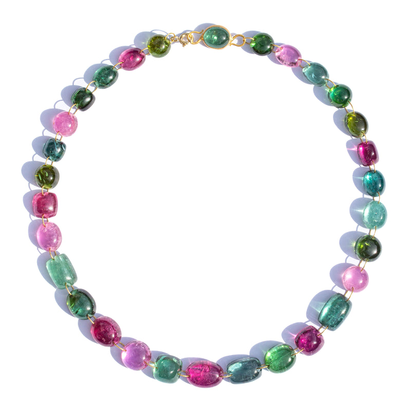 Tourmalines Cabochon Lady like Necklace