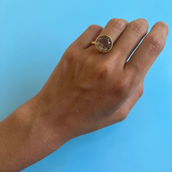 Smokey Quartz Princess Ring