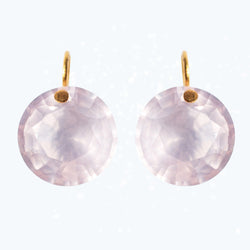 Rose Quartz Brilliant Earrings