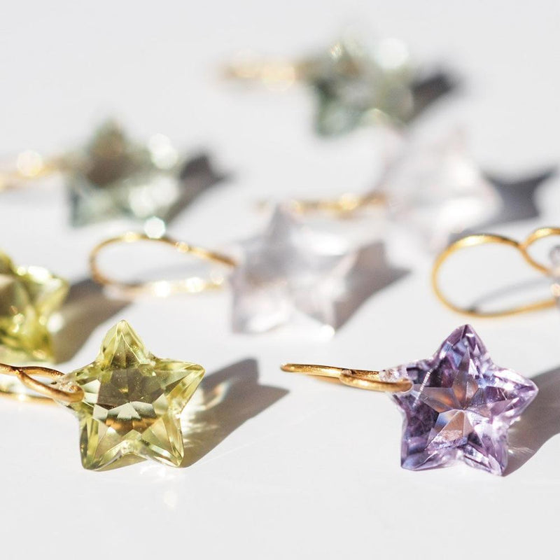 Small Dangling Amethyst Wonder Earrings