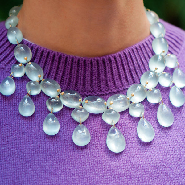 Smokey Aquamarine Queen Necklace